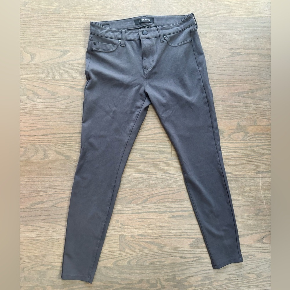Liverpool Grey Stretchy Skinny Jeans Jeggings Womens size 8 29